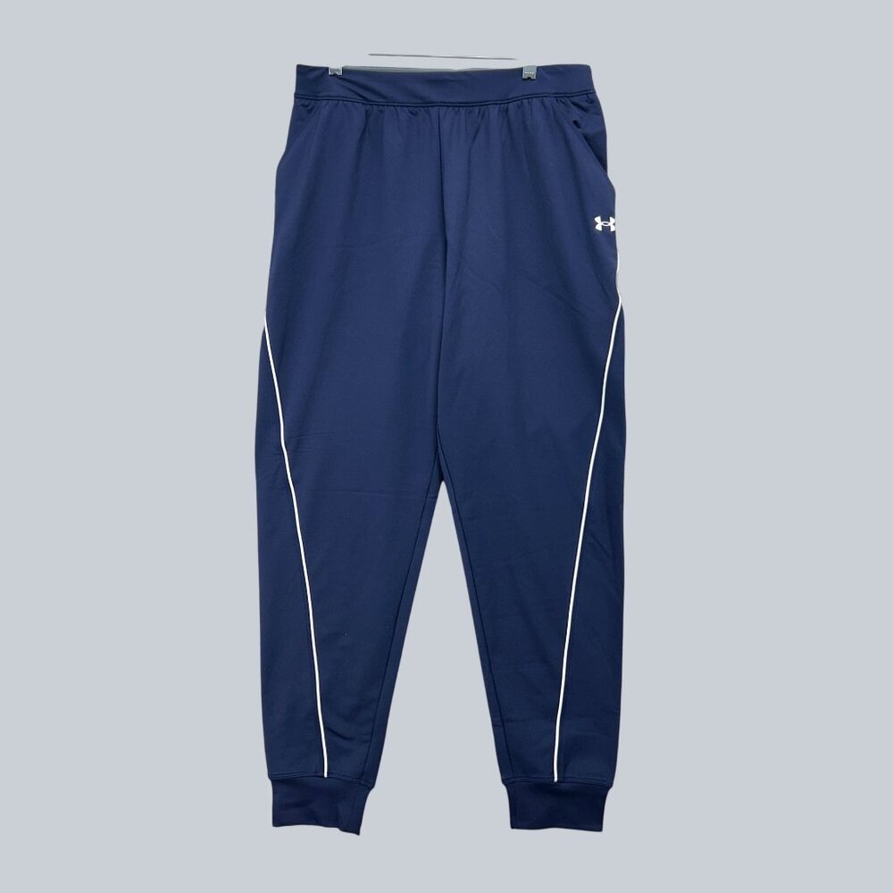 Under Armour Blue Jogger Pants Polyester Loose Solid Pockets Pull On Women's M